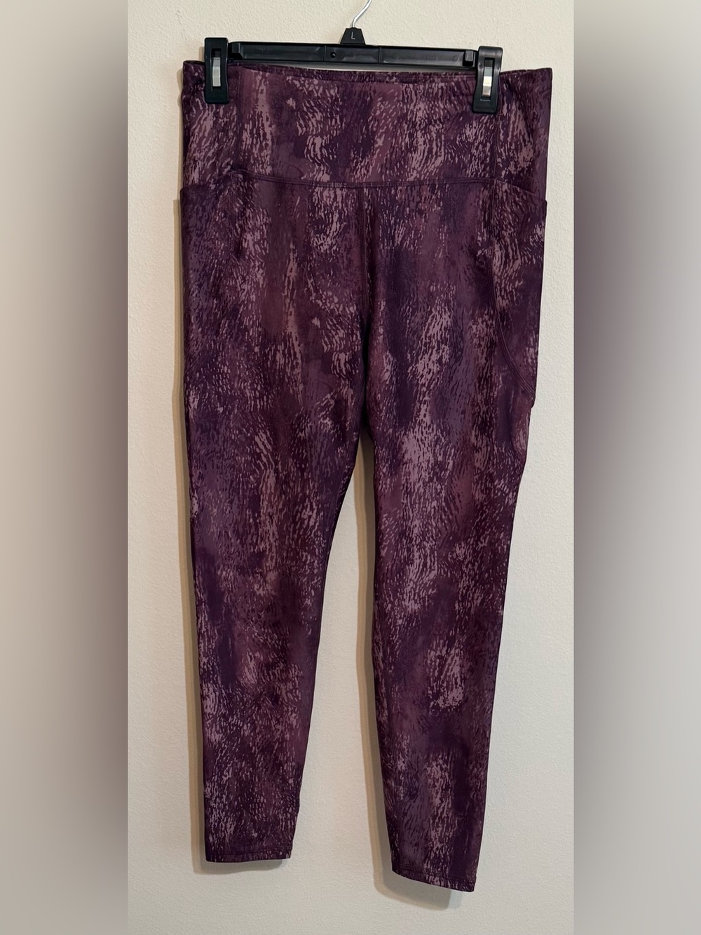 Freely High-Rise Plum Textured Legging Workout Pants Women L